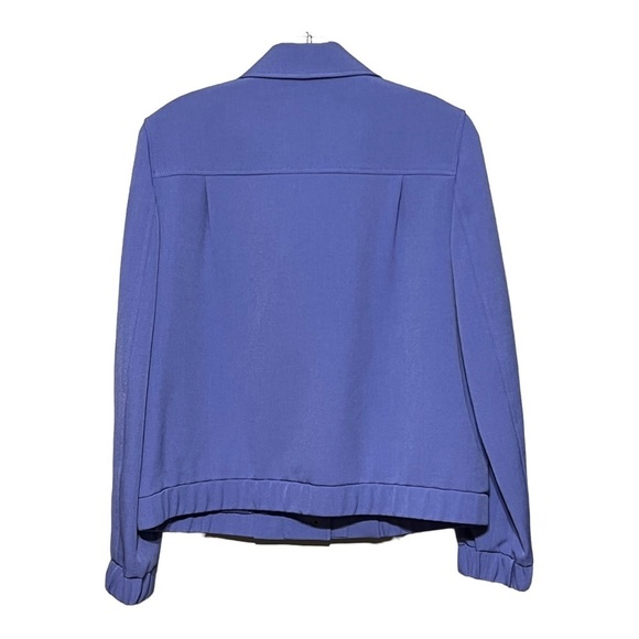 Anne Klein Snap Button Designer Jacket Lilac Purple Notch Lapel Chest Pockets - Picture 2 of 4